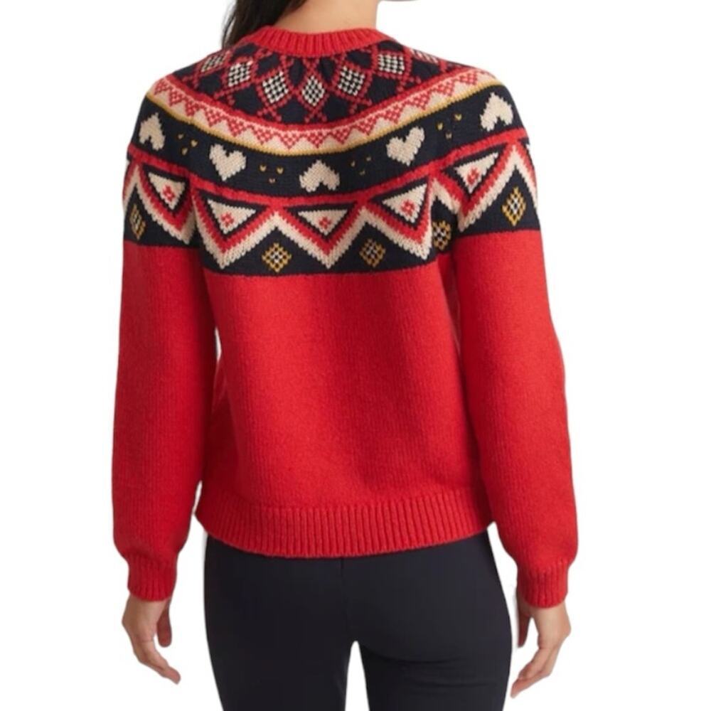 Marine Layer Archive Alpine Sweater in Red Fair Isle Size XL - Picture 3 of 6